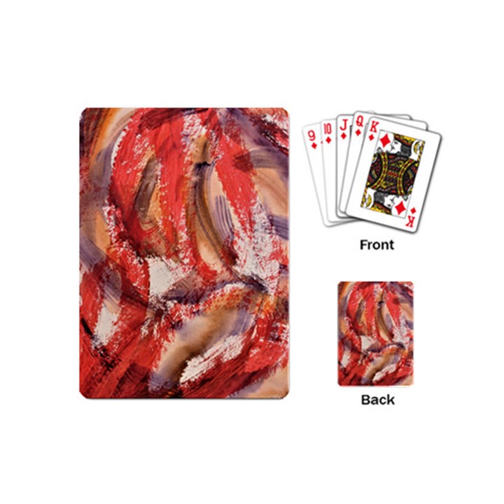 Abstract red petals Playing Cards Single Design (Mini)