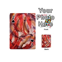 Abstract Red Petals Playing Cards 54 Designs (mini) by kaleidomarblingart