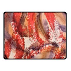 Abstract Red Petals Double Sided Fleece Blanket (small)  by kaleidomarblingart