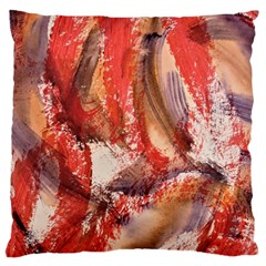 Abstract Red Petals Standard Flano Cushion Case (one Side) by kaleidomarblingart