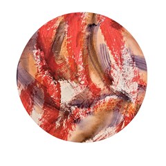 Abstract Red Petals Mini Round Pill Box (pack Of 5) by kaleidomarblingart