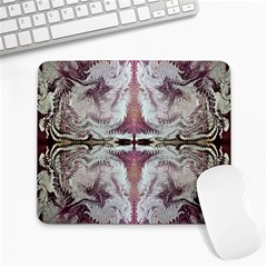 White Burgundy Repeats Large Mousepads by kaleidomarblingart