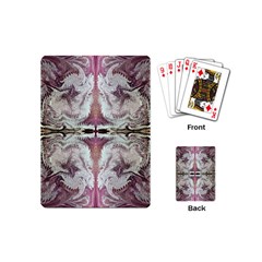 White Burgundy Repeats Playing Cards Single Design (mini) by kaleidomarblingart