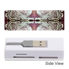 White Burgundy Repeats Memory Card Reader (stick) by kaleidomarblingart