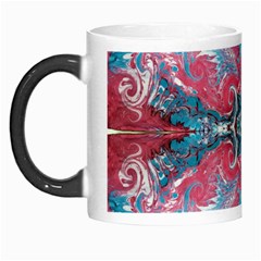 Turquoise Arabesque Repeats Morph Mugs by kaleidomarblingart