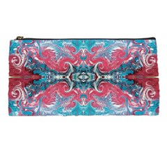 Turquoise Arabesque Repeats Pencil Case by kaleidomarblingart