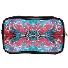 Turquoise Arabesque Repeats Toiletries Bag (one Side) by kaleidomarblingart