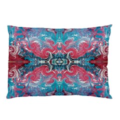 Turquoise Arabesque Repeats Pillow Case (two Sides) by kaleidomarblingart