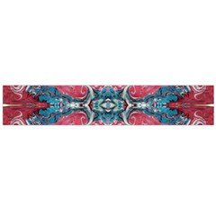 Turquoise Arabesque Repeats Large Flano Scarf 