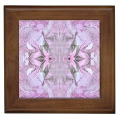 Pastels Symmetry Framed Tile by kaleidomarblingart