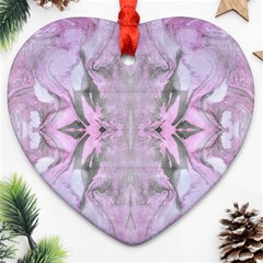 Pastels Symmetry Heart Ornament (two Sides) by kaleidomarblingart