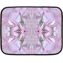 Pastels Symmetry Double Sided Fleece Blanket (mini)  by kaleidomarblingart