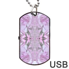 Pastels Symmetry Dog Tag Usb Flash (one Side) by kaleidomarblingart