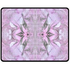 Pastels Symmetry Double Sided Fleece Blanket (medium)  by kaleidomarblingart