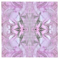 Pastels Symmetry Wooden Puzzle Square by kaleidomarblingart