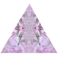 Pastels Symmetry Wooden Puzzle Triangle by kaleidomarblingart