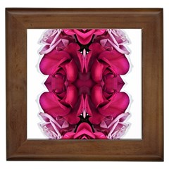 Diagonal Magenta Bouquet Framed Tile by kaleidomarblingart