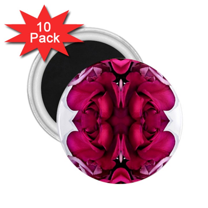 Diagonal Magenta Bouquet 2.25  Magnets (10 pack) 