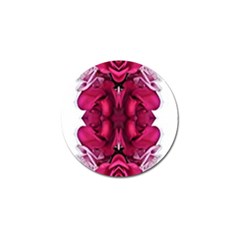 Diagonal Magenta Bouquet Golf Ball Marker by kaleidomarblingart