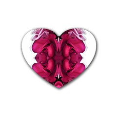 Diagonal Magenta Bouquet Heart Coaster (4 Pack)  by kaleidomarblingart