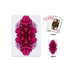 Diagonal Magenta Bouquet Playing Cards Single Design (mini) by kaleidomarblingart