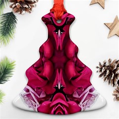 Diagonal Magenta Bouquet Christmas Tree Ornament (two Sides) by kaleidomarblingart