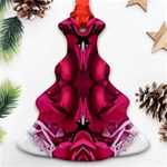 Diagonal Magenta Bouquet Christmas Tree Ornament (Two Sides) Front