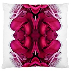 Diagonal Magenta Bouquet Large Cushion Case (one Side) by kaleidomarblingart