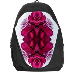 Diagonal Magenta Bouquet Backpack Bag by kaleidomarblingart