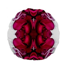 Diagonal Magenta Bouquet Standard 15  Premium Round Cushions by kaleidomarblingart