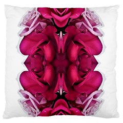 Diagonal Magenta Bouquet Large Flano Cushion Case (two Sides) by kaleidomarblingart