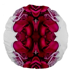 Diagonal Magenta Bouquet Large 18  Premium Flano Round Cushions by kaleidomarblingart