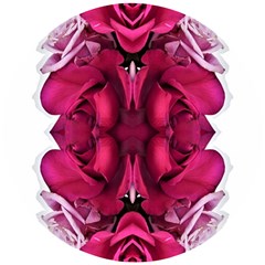 Diagonal Magenta Bouquet Wooden Puzzle Round by kaleidomarblingart