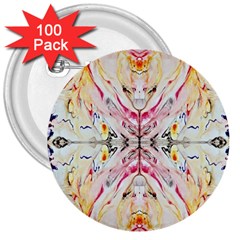 Painted Web Repeats 3  Buttons (100 Pack)  by kaleidomarblingart