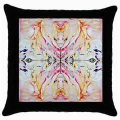 Painted Web Repeats Throw Pillow Case (Black)