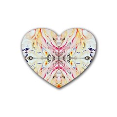 Painted Web Repeats Rubber Coaster (Heart) 