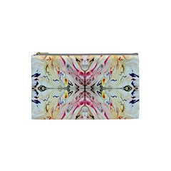 Painted Web Repeats Cosmetic Bag (small) by kaleidomarblingart