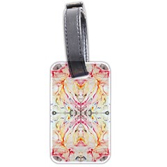 Painted Web Repeats Luggage Tag (two Sides) by kaleidomarblingart