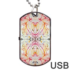 Painted Web Repeats Dog Tag Usb Flash (two Sides) by kaleidomarblingart