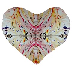 Painted Web Repeats Large 19  Premium Heart Shape Cushions