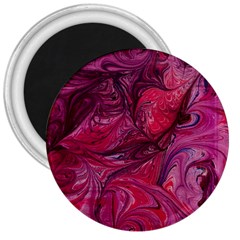 Red Feathers 3  Magnets by kaleidomarblingart