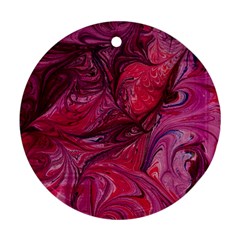 Red Feathers Ornament (round)