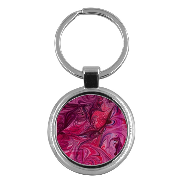 Red feathers Key Chain (Round)