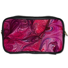 Red Feathers Toiletries Bag (one Side) by kaleidomarblingart