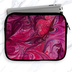 Red Feathers Apple Ipad 2/3/4 Zipper Cases by kaleidomarblingart