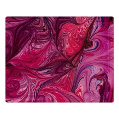 Red Feathers Double Sided Flano Blanket (large)  by kaleidomarblingart