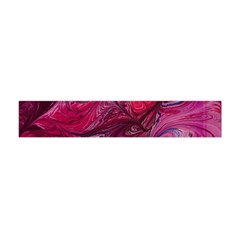 Red Feathers Flano Scarf (mini) by kaleidomarblingart