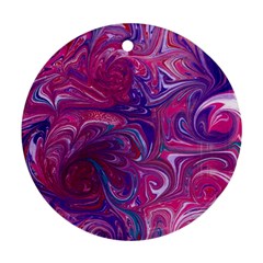 Painted Feathers Ornament (round)