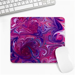 Painted Feathers Large Mousepads by kaleidomarblingart