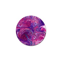 Painted Feathers Golf Ball Marker by kaleidomarblingart